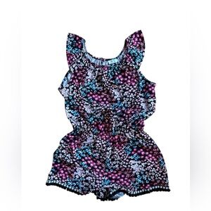 Joey B Floral Ruffle Romper Girls Size M